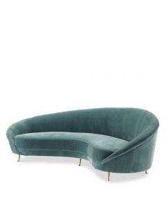 Provocateur Deep Turquoise Velvet Sofa