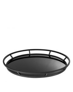Gaia Black Round Tray
