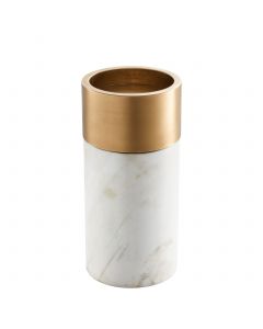 Sierra Brass & Marble Candle Holders -  Set of 3 