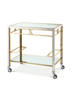 Lindon Polished Stainless Steel & Gold Trolle