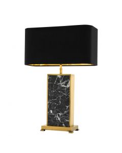 Arrive Black Marble & Brass Table Lamp