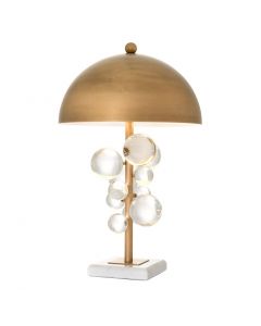 Floral Brass Table Lamp