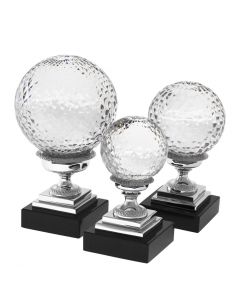 Divani Nickel & Glass Objects - Set of 3