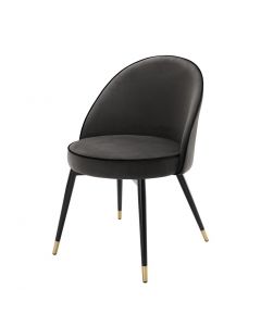 Cooper Roche Dark Grey Velvet Dining Chairs - Set of 2 