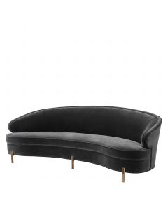 Pierson Savona Dark Grey Velvet Sofa