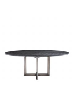 Melchior Charcoal Oak Oval Dining Table