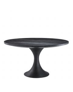 Melchior Charcoal Oak Round Dining Table