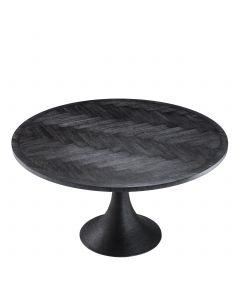 Melchior Charcoal Oak Round Dining Table