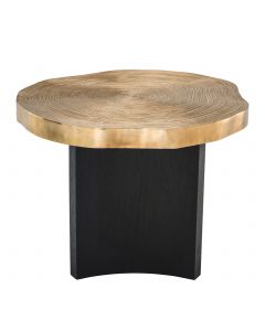 Thousand Oaks Brass & Black Side Table 