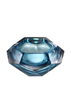 Las Hayas Blue Crystal Glass Bowl 