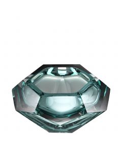 Las Hayas Turquoise Crystal Glass Bowl 