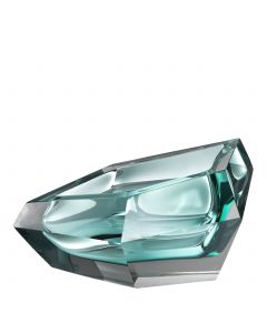 Alma Turquoise Crystal Glass Bowl