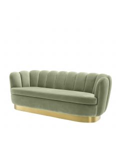 Mirage Savona Pistache Green Velvet Sofa