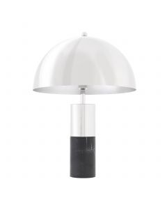 Flair Black Marble & Nickel Table Lamp