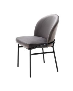 Willis Savona Grey Velvet Dining Chair - Set of 2