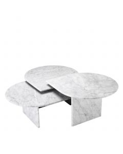 Naples Carrera Marble Coffee Table - Set of 3