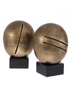 Artistic Vintage Brass Object - Set of 2 