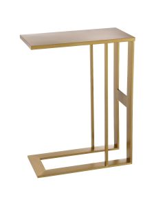 Pierre Brushed Brass Side Table 