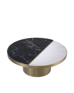 Excelsior Brushed Brass & Ceramic Coffee Table