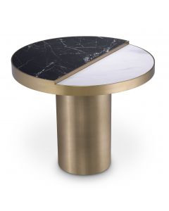 Excelsior Brushed Brass & Ceramic Side Table 