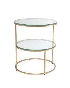 Circles Brushed Brass Side Table