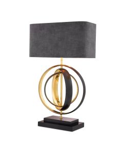 Riley Gunmetal & Polished Brass Table Lamp