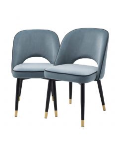 Cliff Savona Blue Velvet Dining Chair - Set of 2