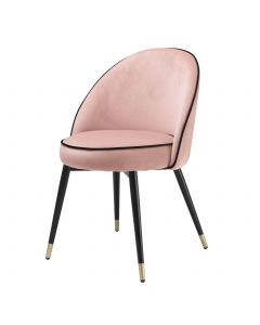 Cooper Savona Nude Velvet Dining Chair - Set of 2