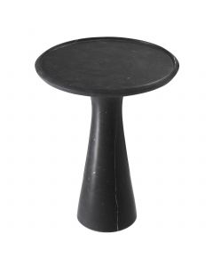 Pompano Honed Black Marble Low Side Table