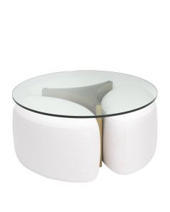 Modus Avalon White & Brushed Brass Coffee Table