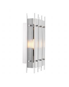 Sparks Nickel & Smoked Glass Small Wall Lamp