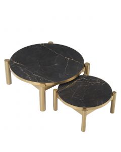 Quest Brushed Brass Coffee Table - Set of 2 