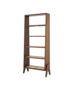 Raynard Classic Brown Cabinet with Rattan Cane Webbing Shelves