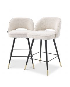 Cliff Boucle Cream Counter Stool - Set of 2 