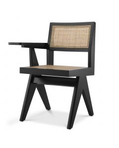 Niclas Classic Black Chair with Desk Arm