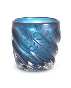 Angelito Small Blue Glass Vase 