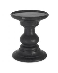 Melody Honed Black Marble Side Table