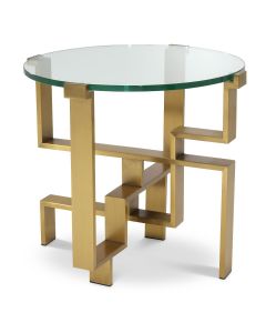Chuck Brushed Brass Side Table