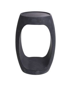 Clipper High Black Marble Side Table