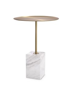 Cole White Marble Side Table