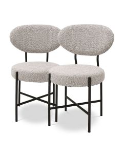 Vicq Boucle Grey Dining Chair - Set of 2