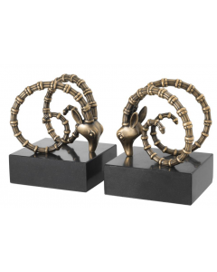Ibex Brass Bookend - Set of 2
