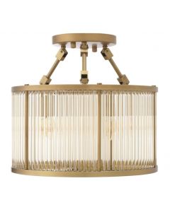 Bernardi Small Antique Brass Ceiling Lamp