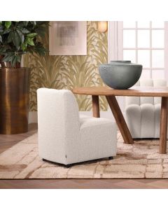 Kelly Boucle Cream Dining Chair