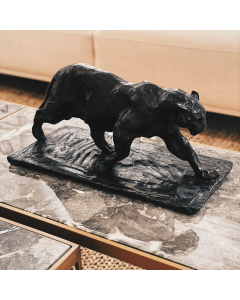 Jaguar Bronze Statue 