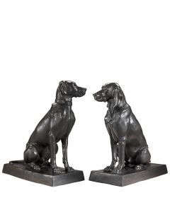 Pointer & Hound Dogs Bronze Statues - Set of 2