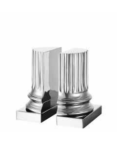 Pillar Nickel Bookend - Set of 2