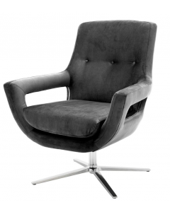 Eichholtz Flavio Granite Grey Swivel Chair